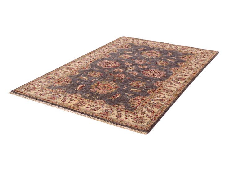 Detail image of 4' x 6' 4 Hand Knotted Pershawar Ziegler Rug