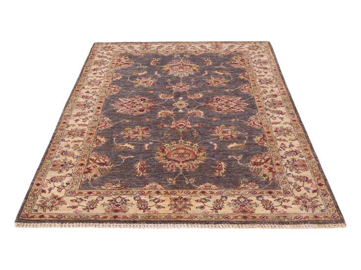 Detail image of 4' x 6' 4 Hand Knotted Pershawar Ziegler Rug