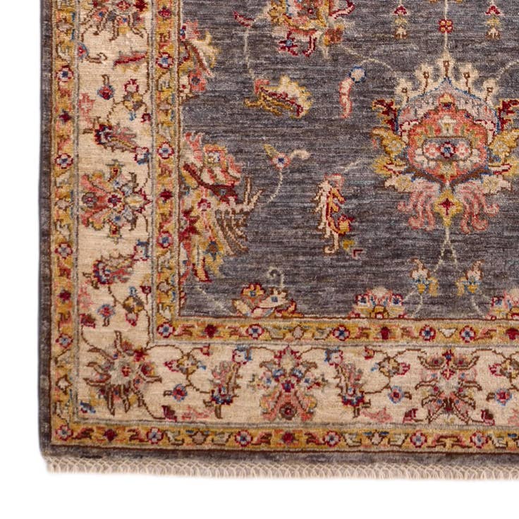 Detail image of 4' x 6' 4 Hand Knotted Pershawar Ziegler Rug