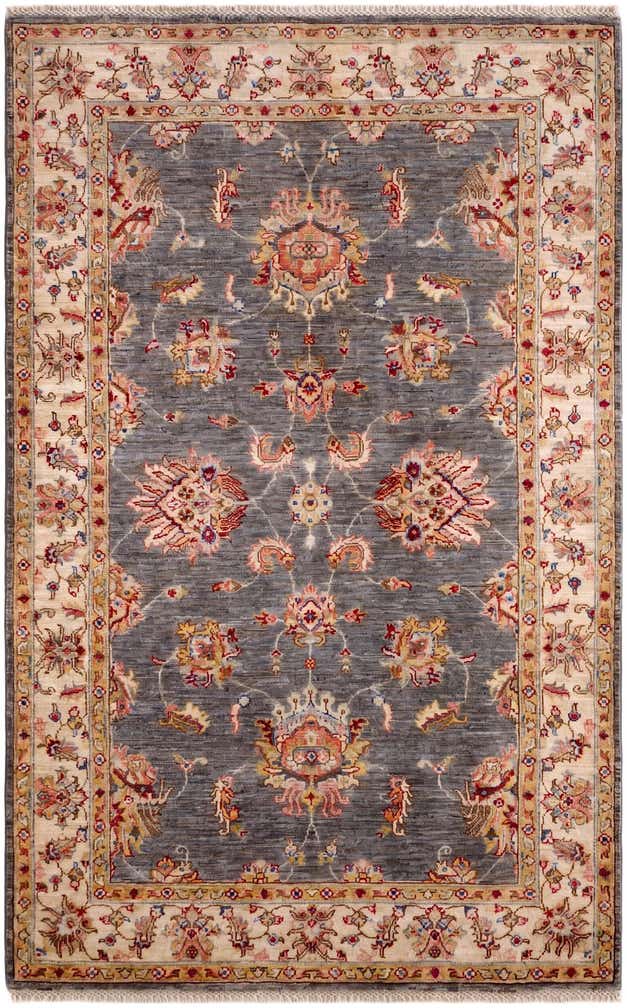 4' x 6' 4 Hand Knotted Pershawar Ziegler Rug