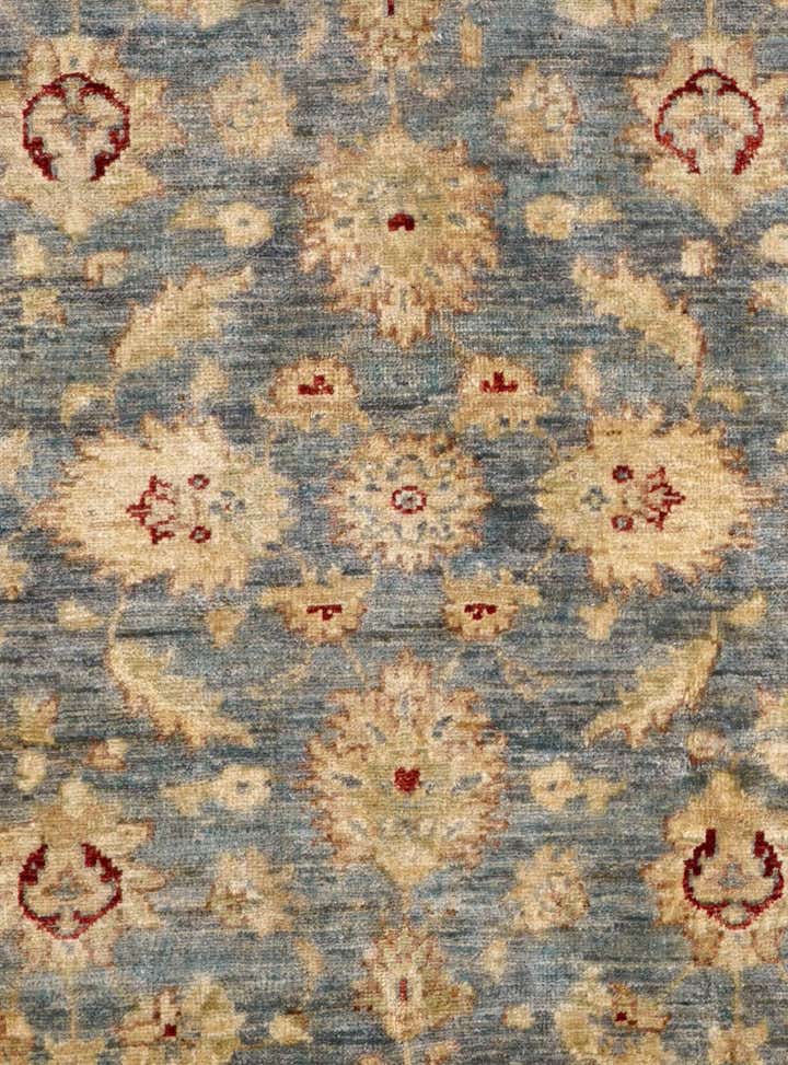 4' 1 x 5' 10 Hand Knotted Pershawar Ziegler Rug