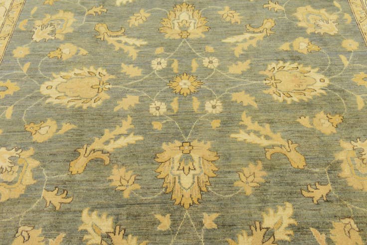 Detail image of 8' x 10' Hand Knotted Peshawar Ziegler Rug
