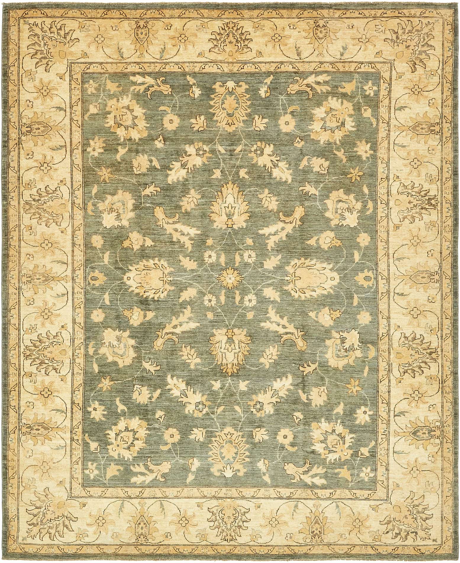 8' x 10' Hand Knotted Peshawar Ziegler Rug