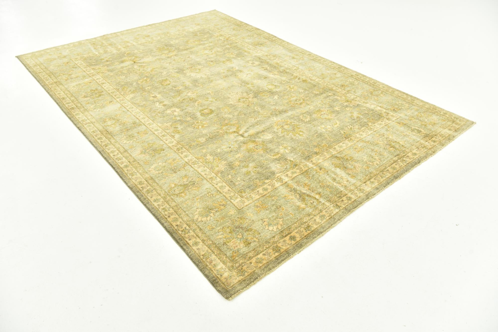 6' 6 x 9' 4 Hand Knotted Peshawar Ziegler Rug