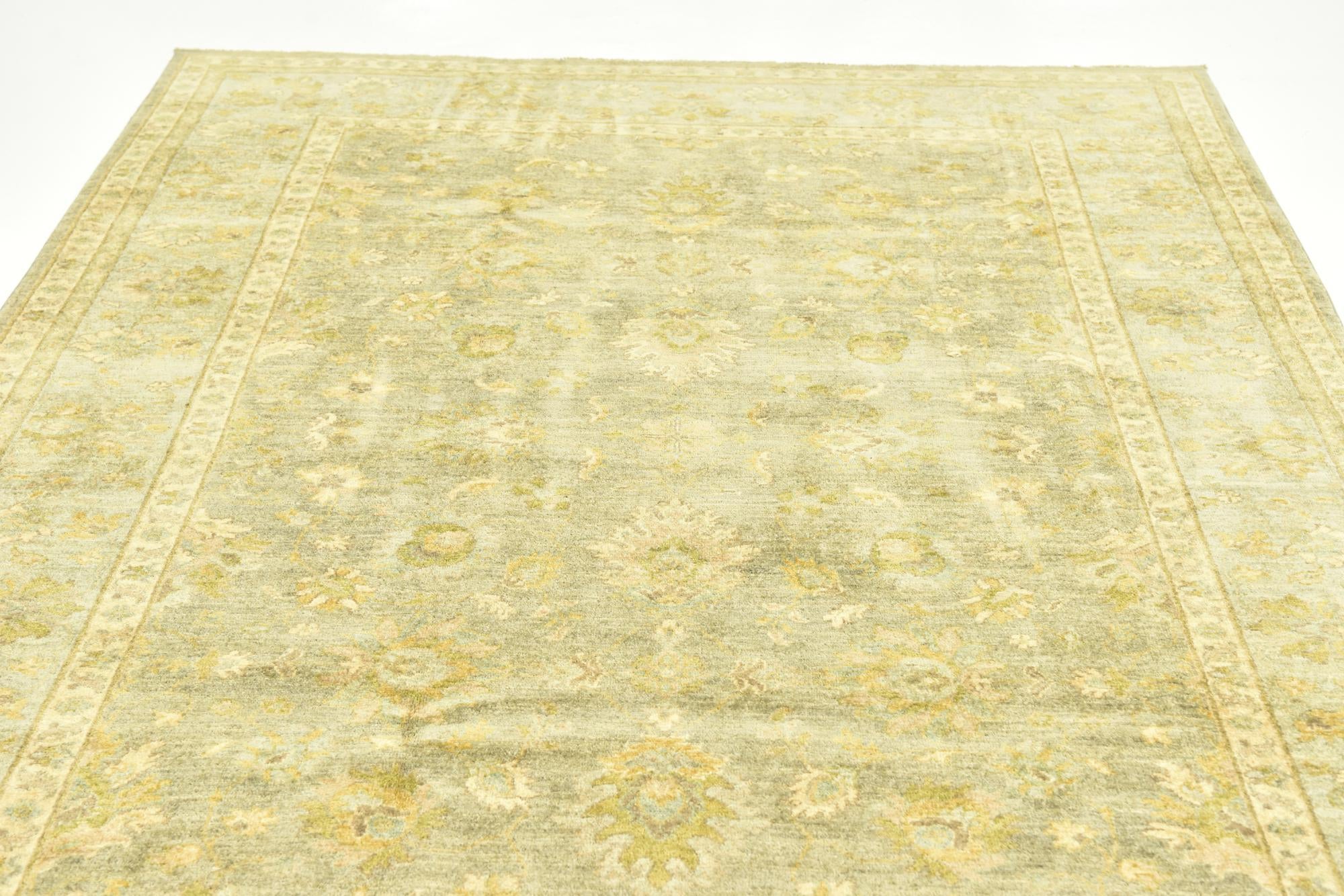 6' 6 x 9' 4 Hand Knotted Peshawar Ziegler Rug