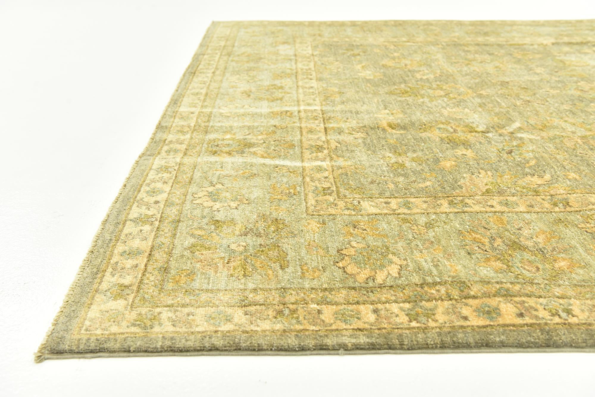 6' 6 x 9' 4 Hand Knotted Peshawar Ziegler Rug