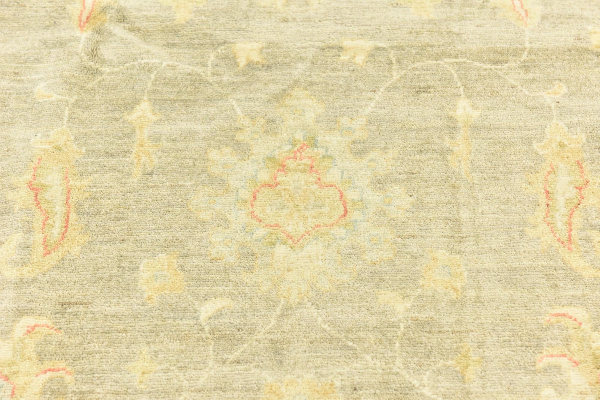 6' 5 x 9' 9 Hand Knotted Peshawar Ziegler Rug
