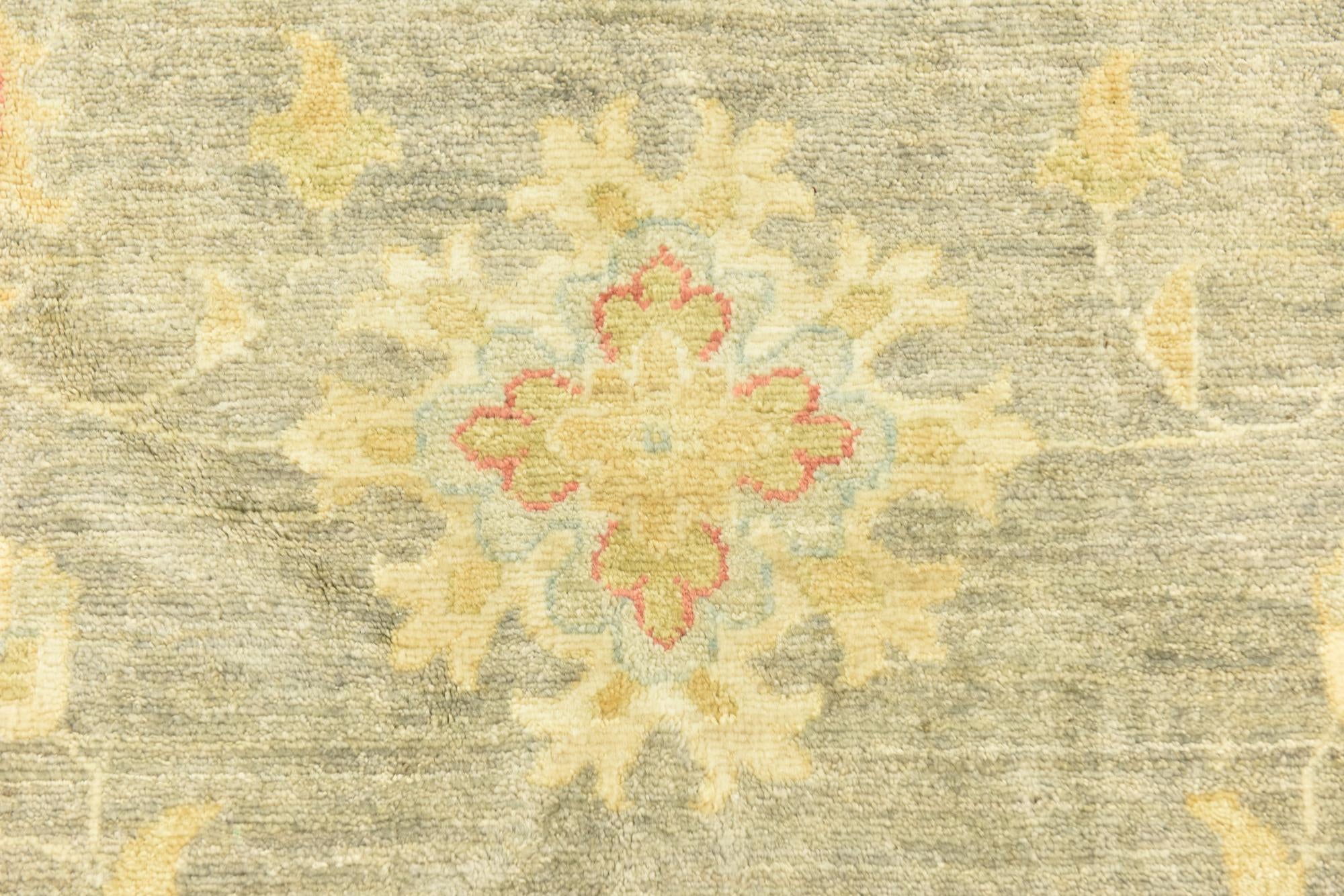 6' 5 x 9' 9 Hand Knotted Peshawar Ziegler Rug