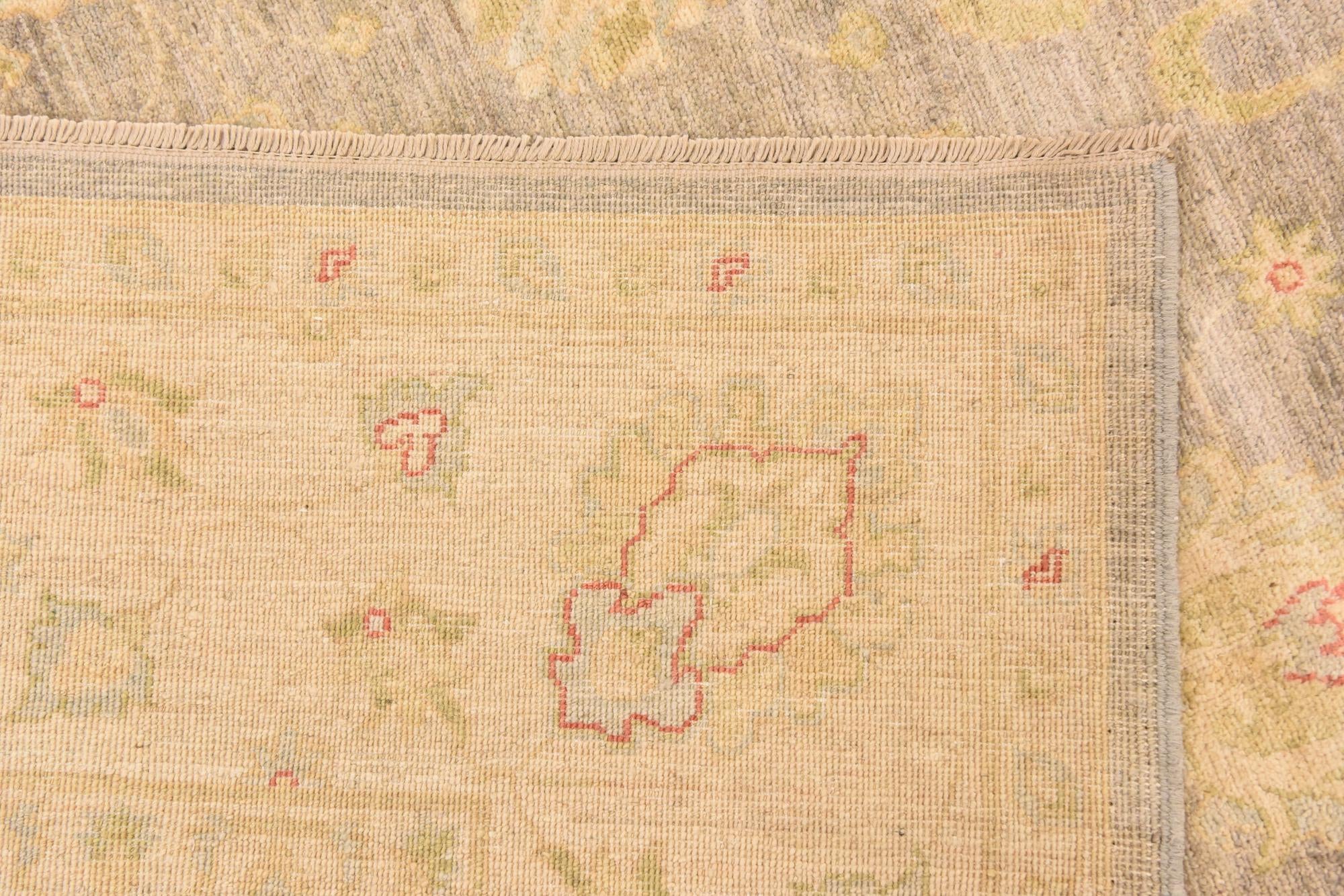 6' 9 x 10' Hand Knotted Peshawar Ziegler Rug