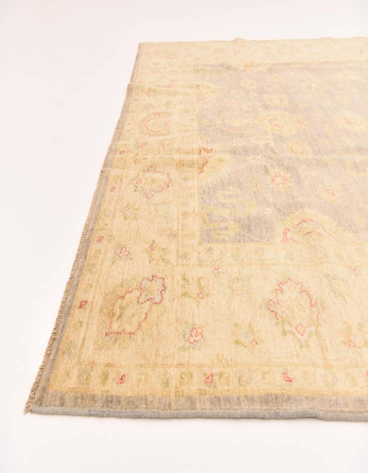 Detail image of 6' 9 x 10'  Hand Knotted Peshawar Ziegler Rug