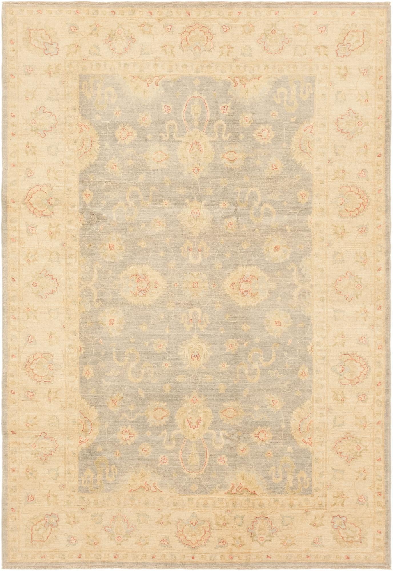 6' 9 x 10' Hand Knotted Peshawar Ziegler Rug