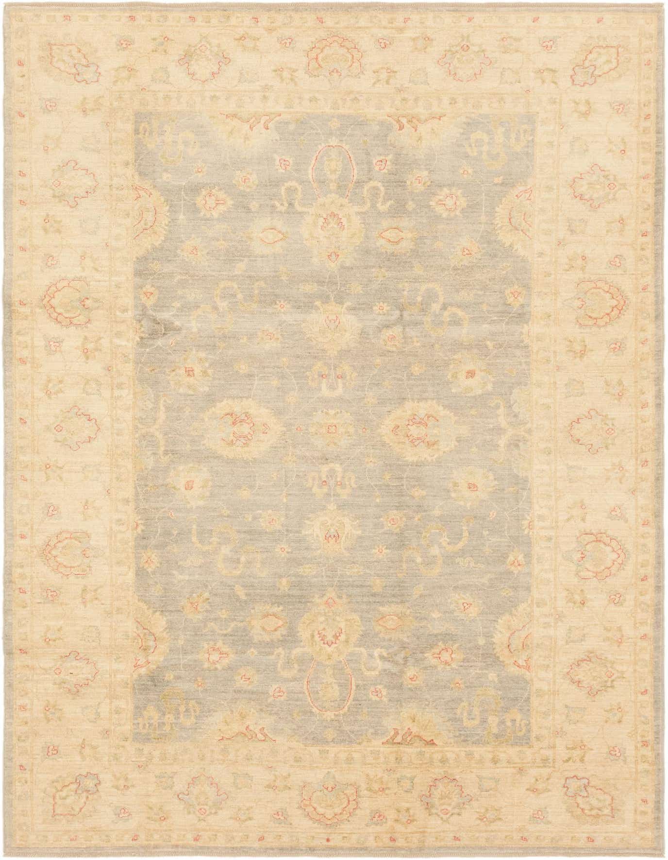 6' 9 x 10' Hand Knotted Peshawar Ziegler Rug
