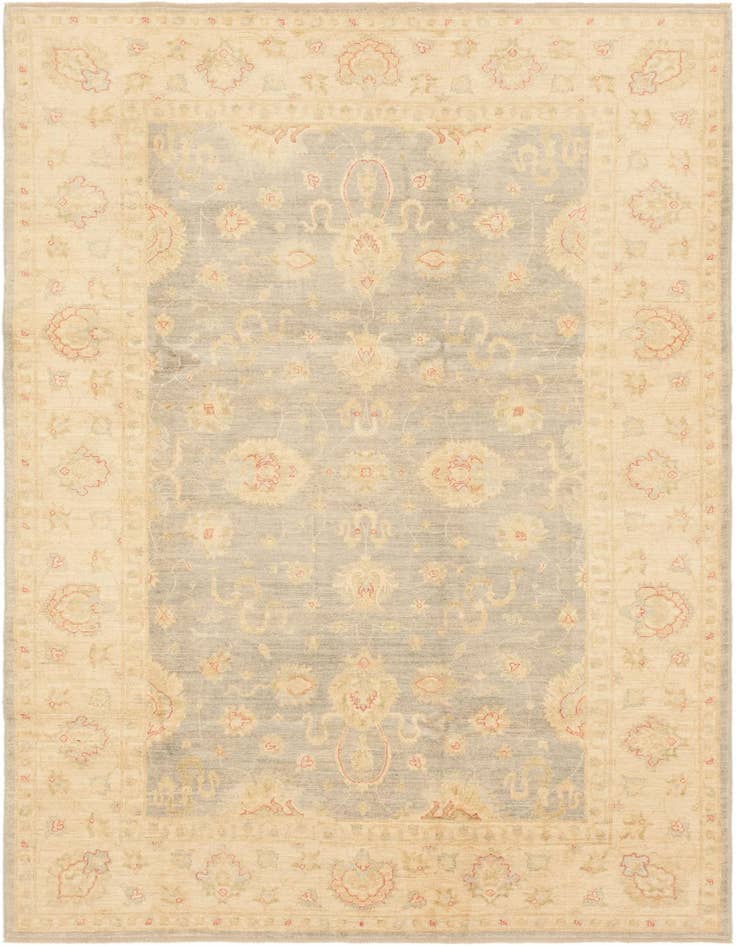 Detail image of 6' 9 x 10' Hand Knotted Peshawar Ziegler Rug