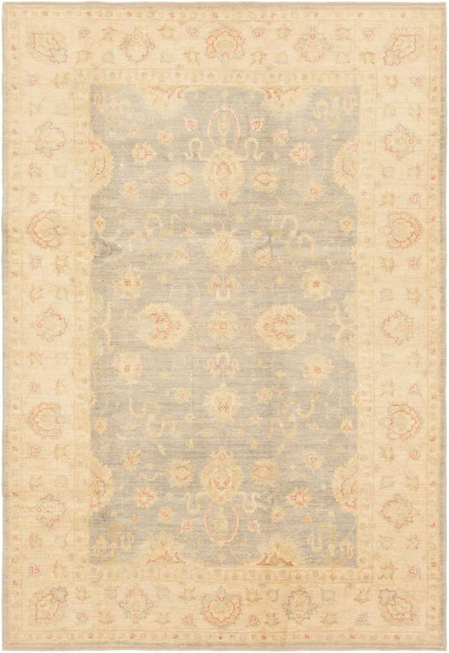 Detail image of 6' 9 x 10' Hand Knotted Peshawar Ziegler Rug