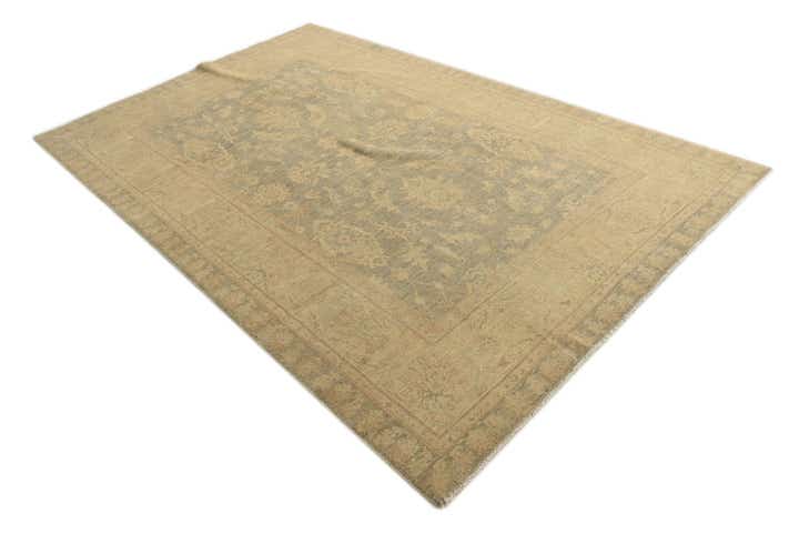 6' x 9' 4 Hand Knotted Peshawar Ziegler Rug