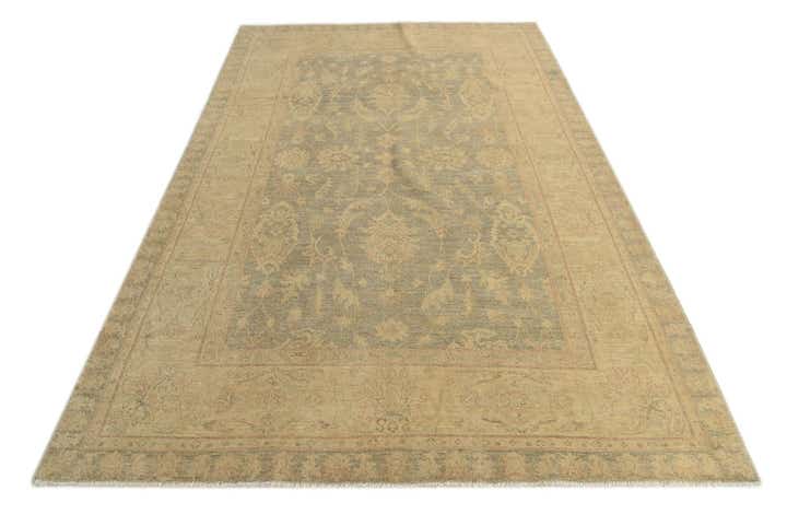 6' x 9' 4 Hand Knotted Peshawar Ziegler Rug