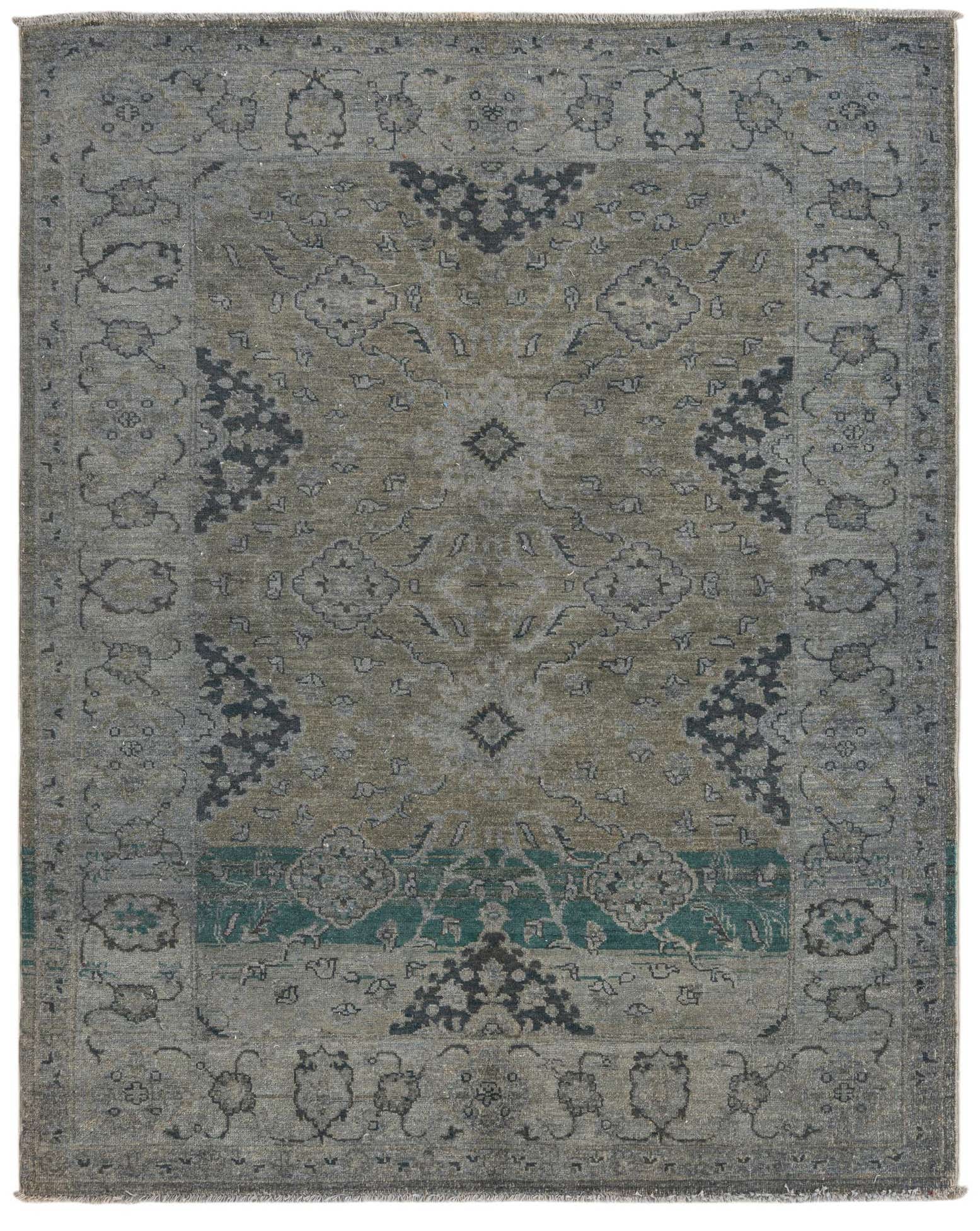 4' 9 x 6' Hand Knotted Peshawar Ziegler Rug