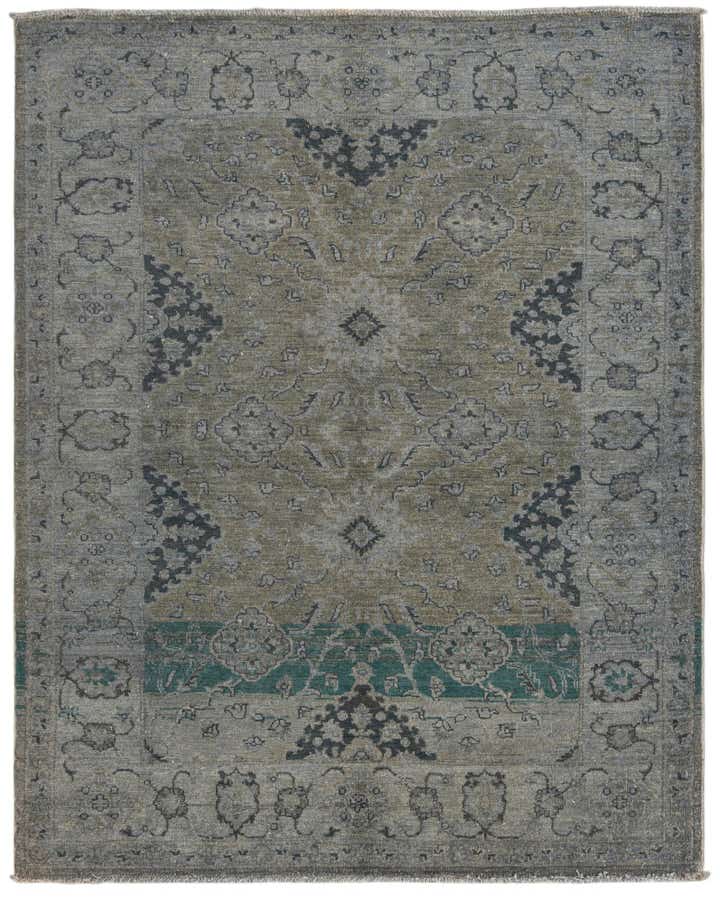 4' 9 x 6' Hand Knotted Peshawar Ziegler Rug