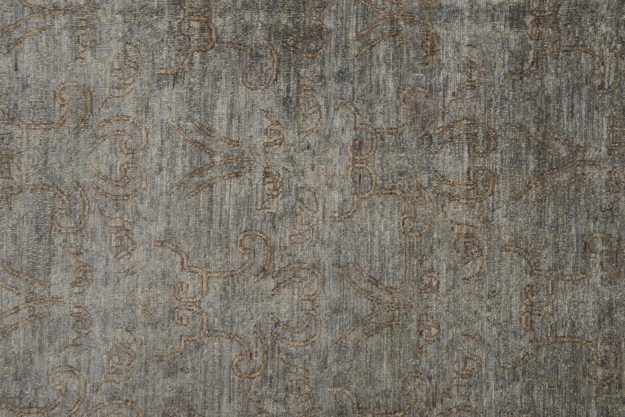 8' 11 x 11' 4 Hand Knotted Peshawar Ziegler Rug