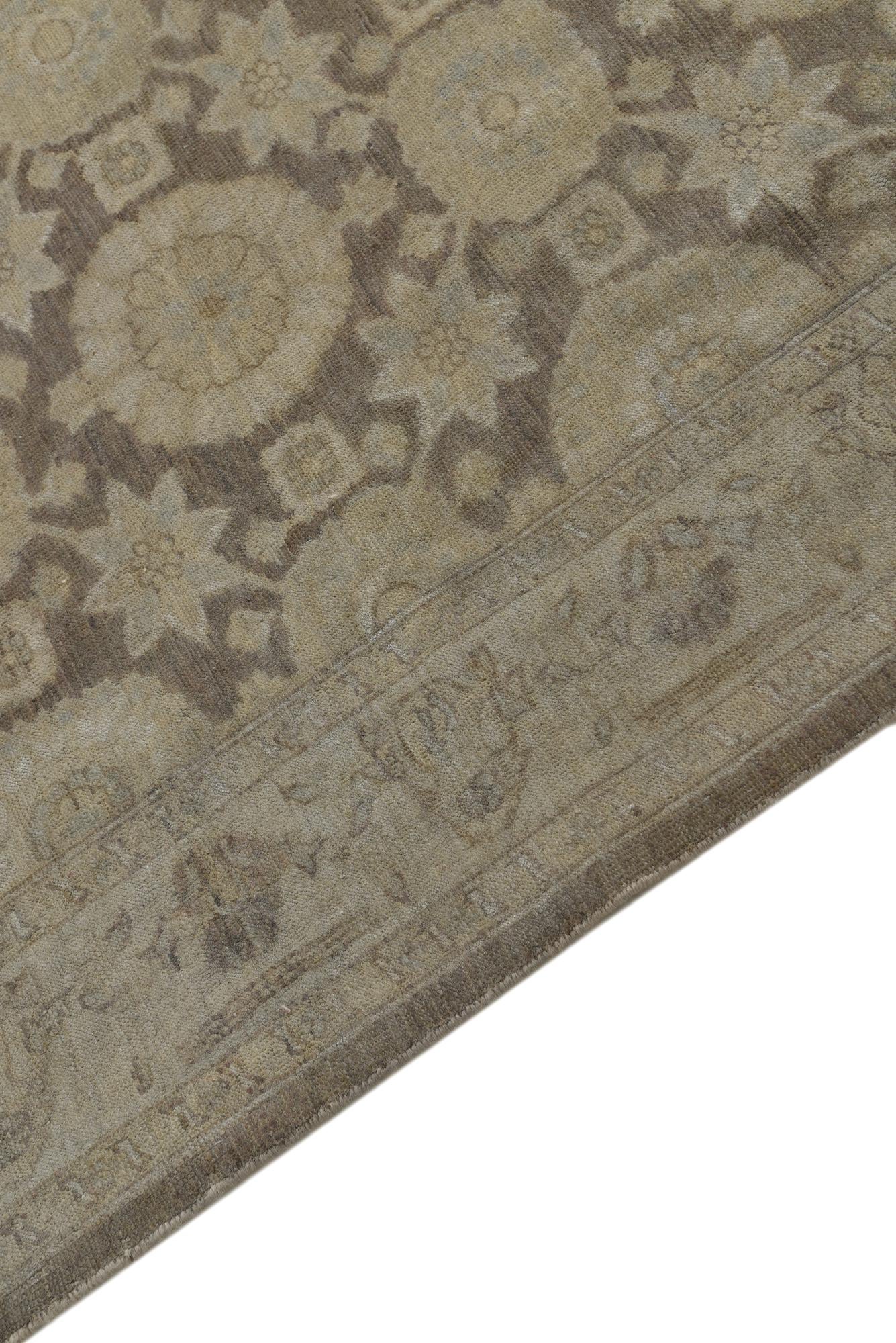 5' 1 x 7' 2 Hand Knotted Peshawar Ziegler Rug