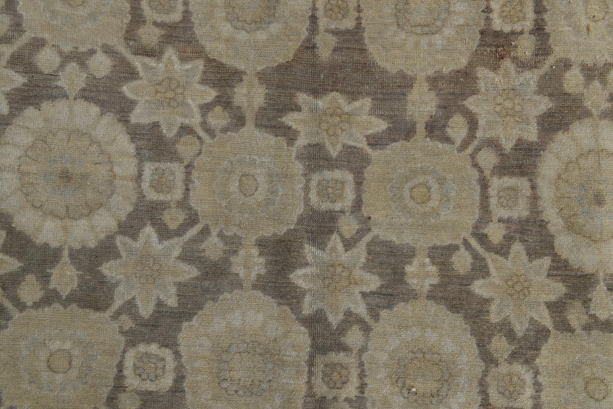 5' 1 x 7' 2 Hand Knotted Peshawar Ziegler Rug