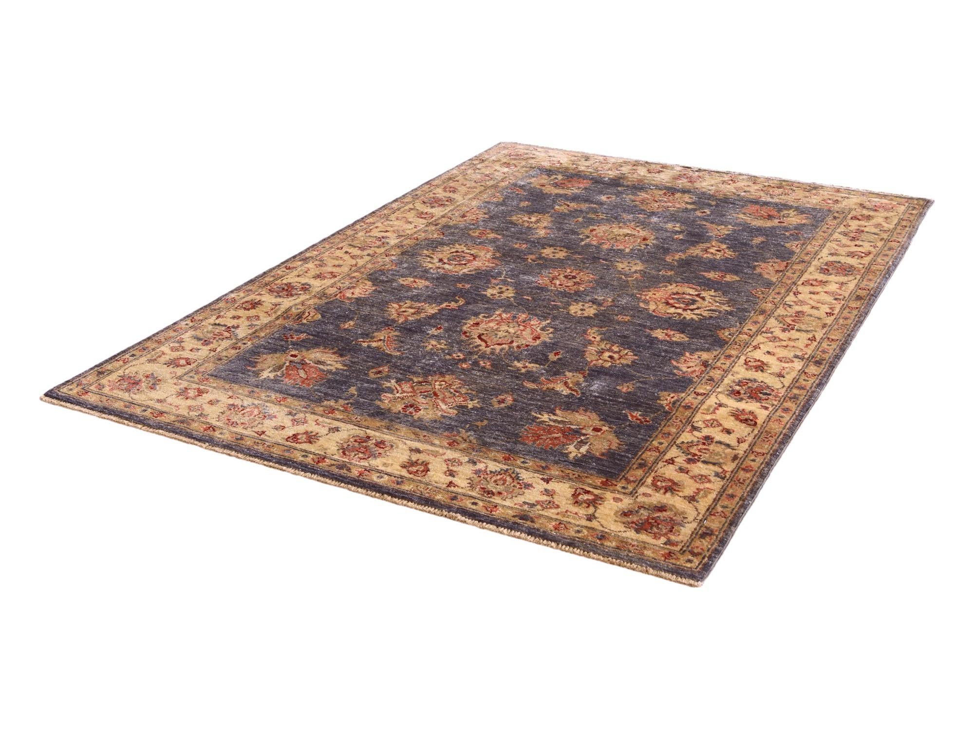 4' 2 x 5' 11 Hand Knotted Peshawar Ziegler Rug