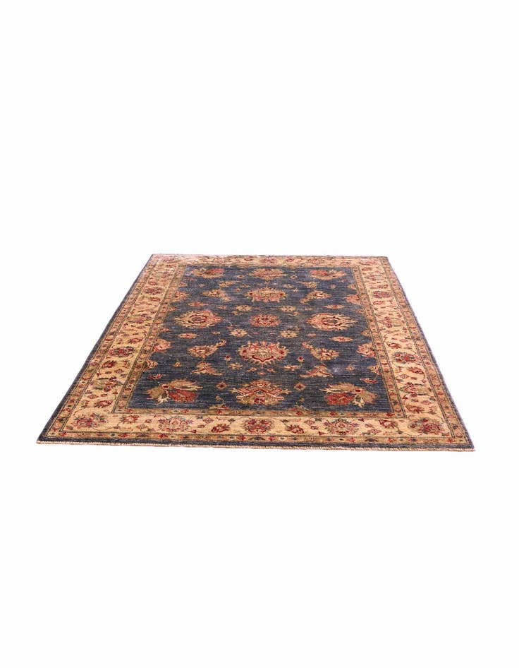 Detail image of 4' 2 x 5' 11 Hand Knotted Peshawar Ziegler Rug