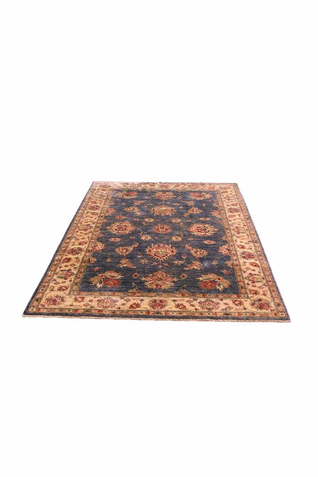 Detail image of 4' 2 x 5' 11 Hand Knotted Peshawar Ziegler Rug