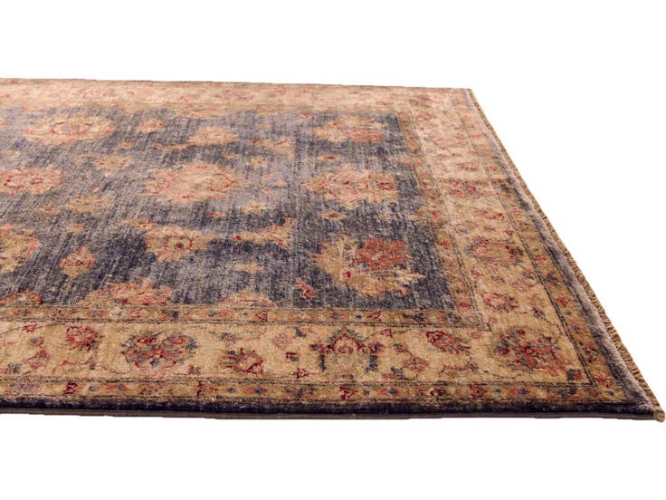 Detail image of 4' 2 x 5' 11 Hand Knotted Peshawar Ziegler Rug