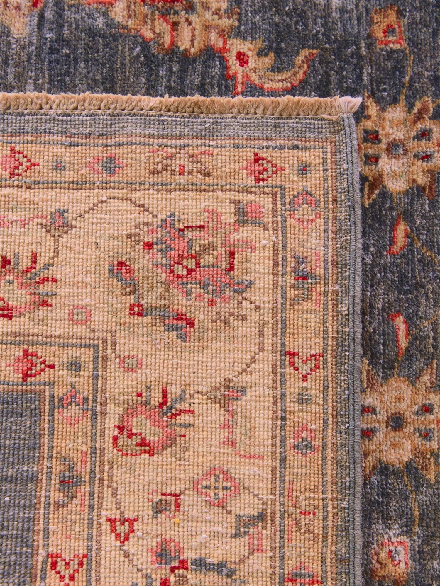 Detail image 12 of 12: 4' 2 x 5' 11 Hand Knotted Peshawar Ziegler Rug