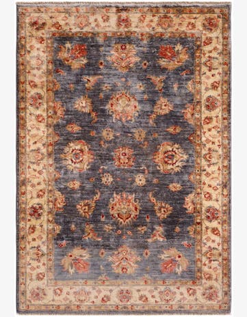 4' 2 x 5' 11 Hand Knotted Peshawar Ziegler Rug