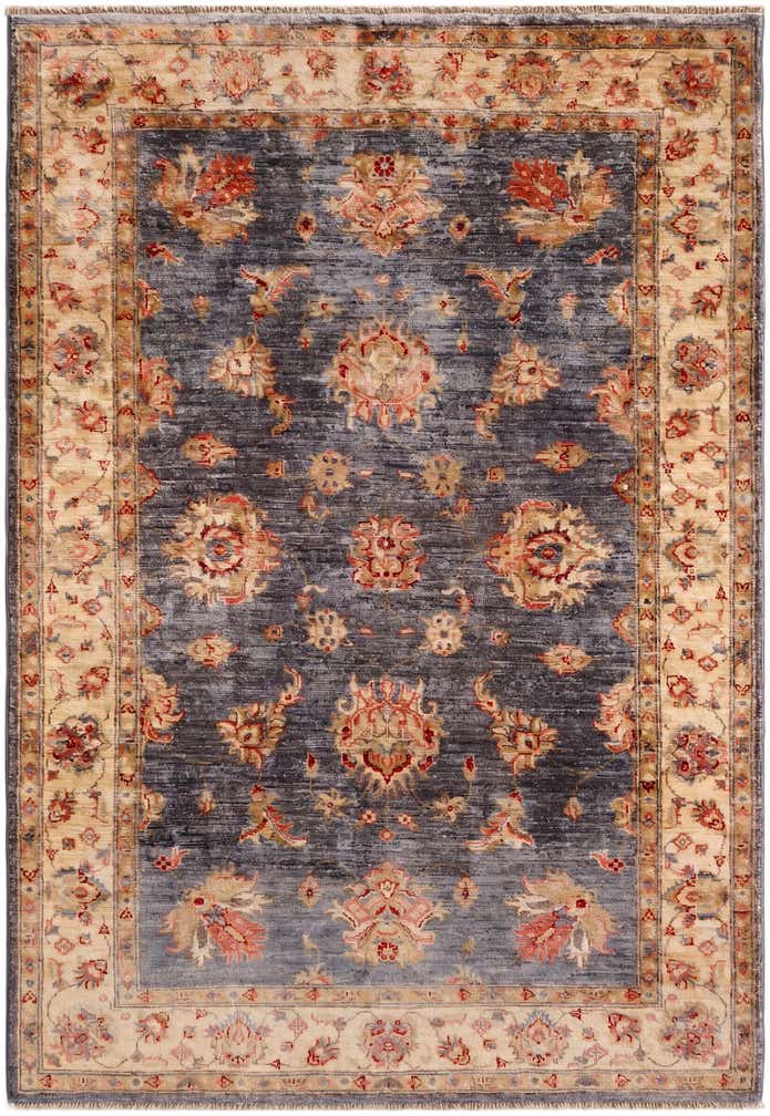 4' 2 x 5' 11 Hand Knotted Peshawar Ziegler Rug