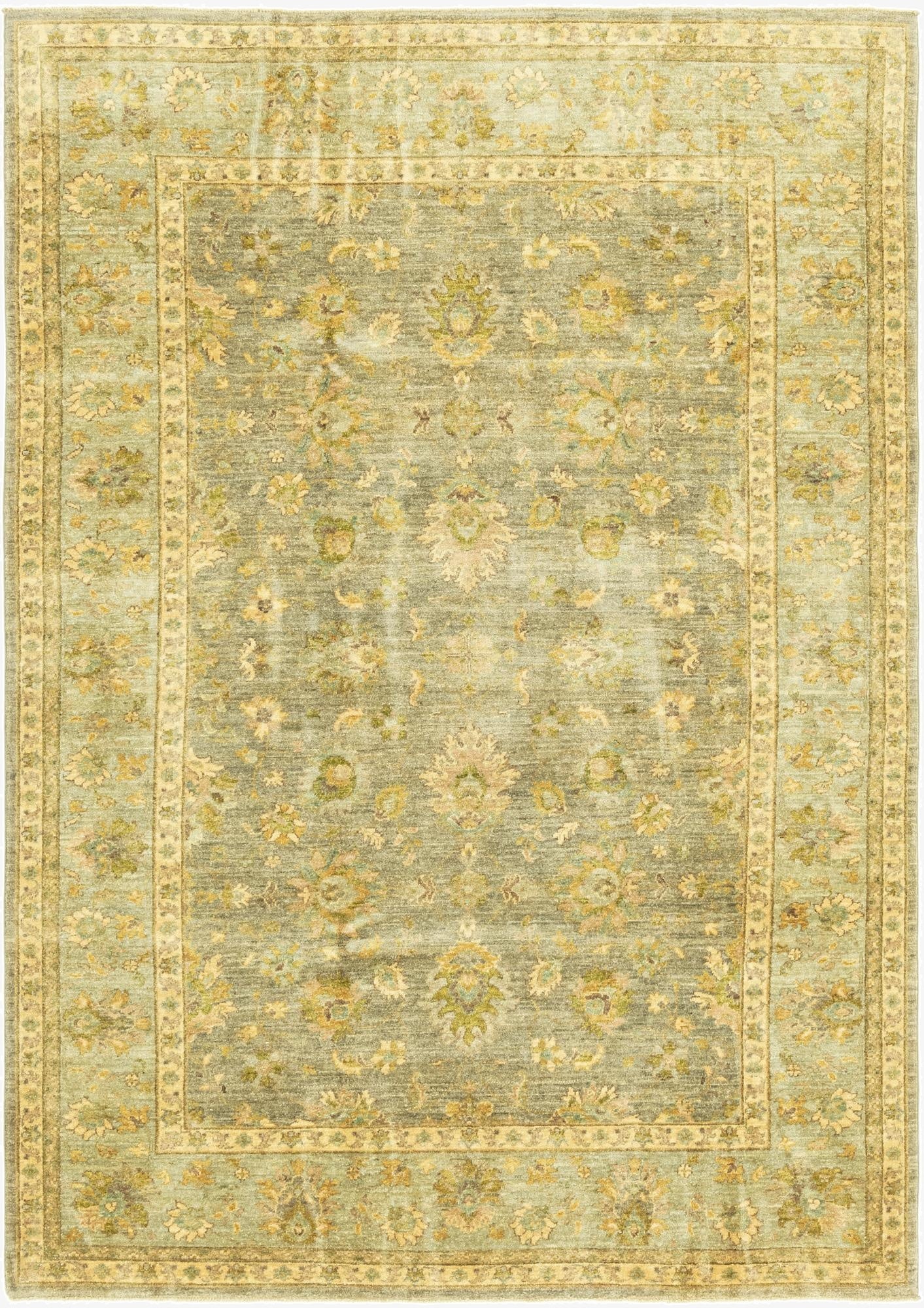 6' 6 x 9' 4  Hand Knotted Peshawar Ziegler Rug