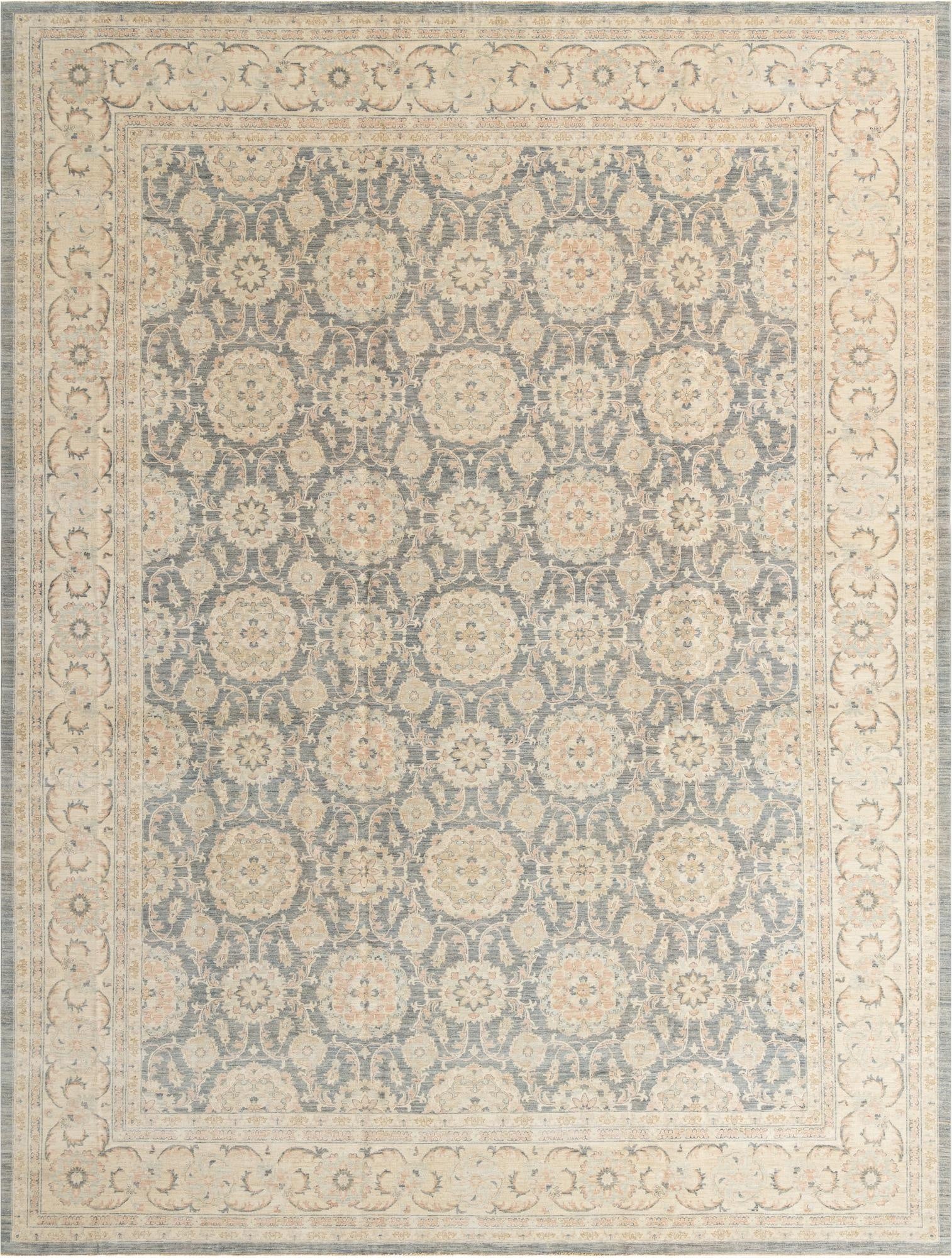 13' 1 x 17' 2  Hand Knotted Peshawar Ziegler Oriental Rug