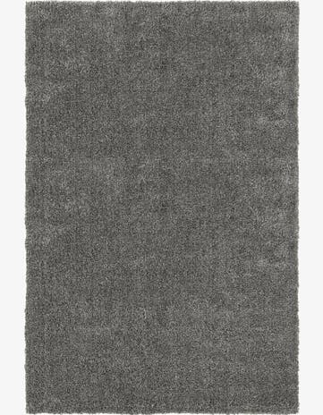 Gray Solid Frieze Rug