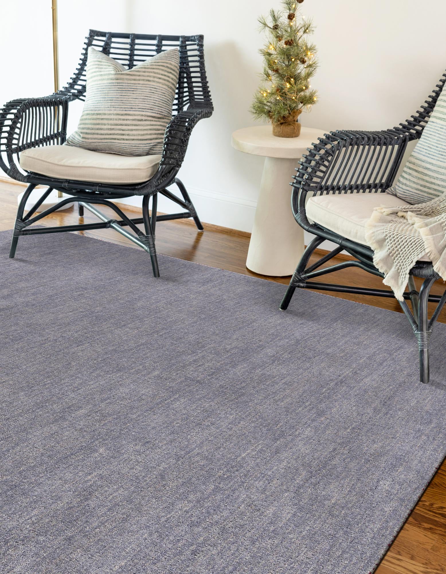 Gray 300cm x 395cm Hand Knotted Solid Gabbeh Wool Rug Rugs UK