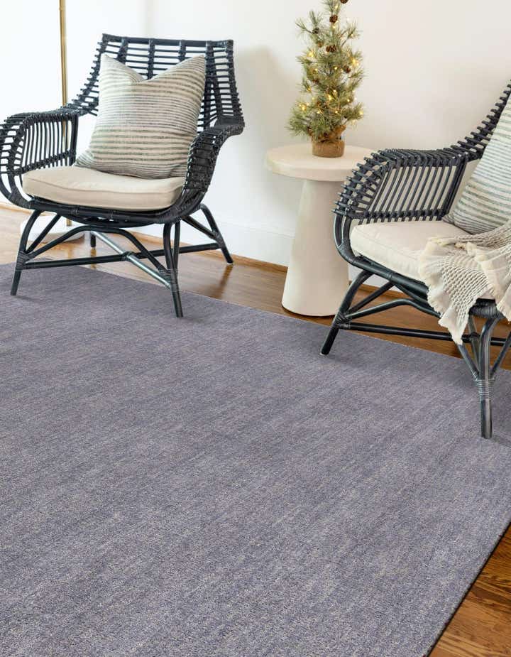 9' 10 x 13' Hand Knotted Solid Gabbeh Wool Rug