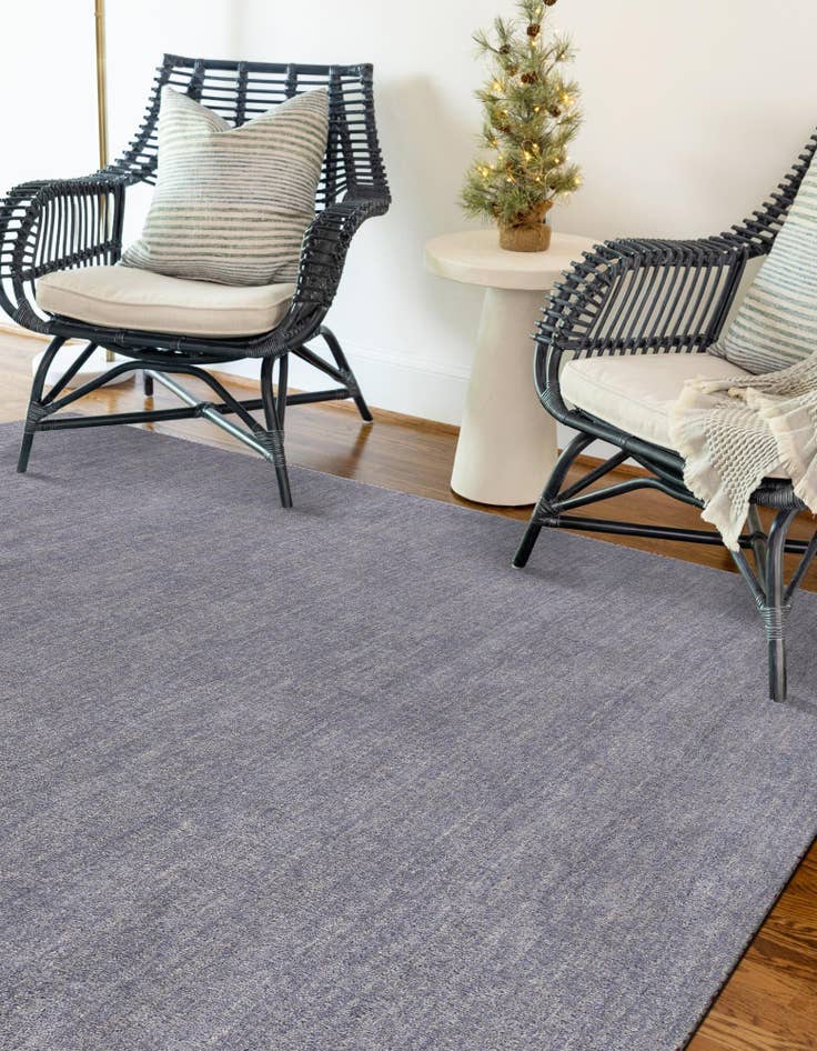 Detail image of 9' 10 x 13' Hand Knotted Solid Gabbeh Wool Rug