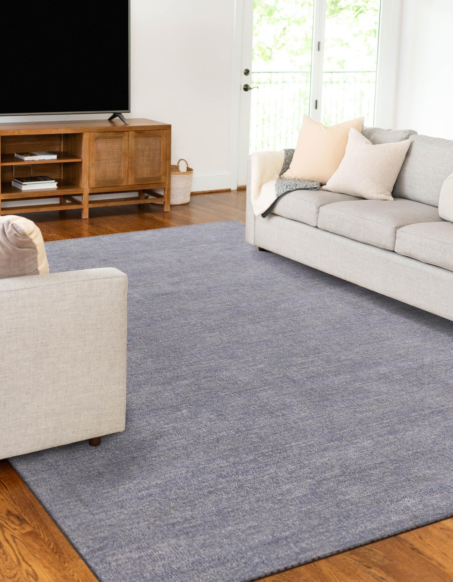 6' 7 x 9' 10 Hand Knotted Solid Gabbeh Wool Rug