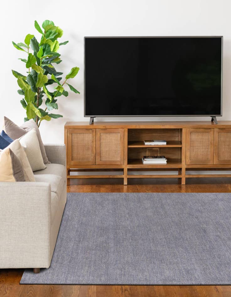 Detail image of 9' 10 x 13'  Hand Knotted Solid Gabbeh Wool Rug