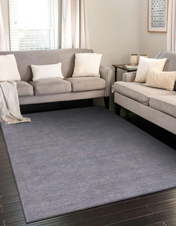 9' 10 x 13' Hand Knotted Solid Gabbeh Wool Rug