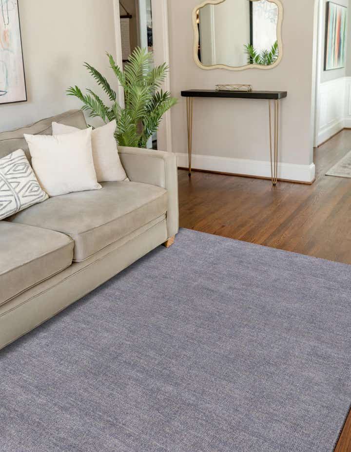 6' 7 x 9' 10 Hand Knotted Solid Gabbeh Wool Rug