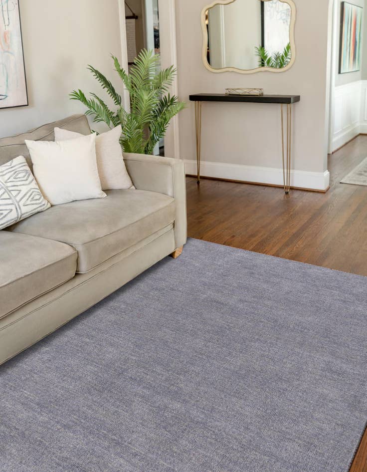 Detail image of 9' 10 x 13' Hand Knotted Solid Gabbeh Wool Rug