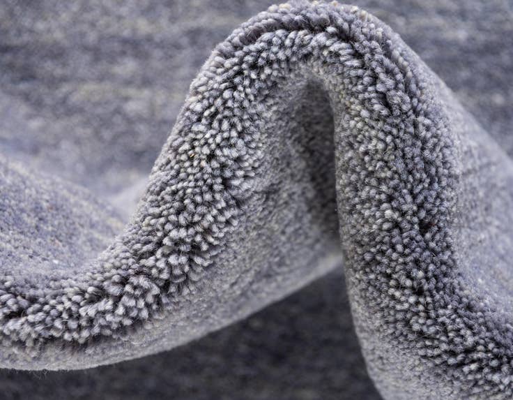 Detail image of 6' 7 x 9' 10 Hand Knotted Solid Gabbeh Wool Rug