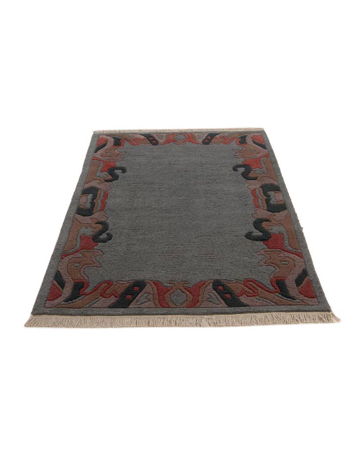 Detail image of 4' x 5' 10 Hand Knotted Tibet Wool Rug