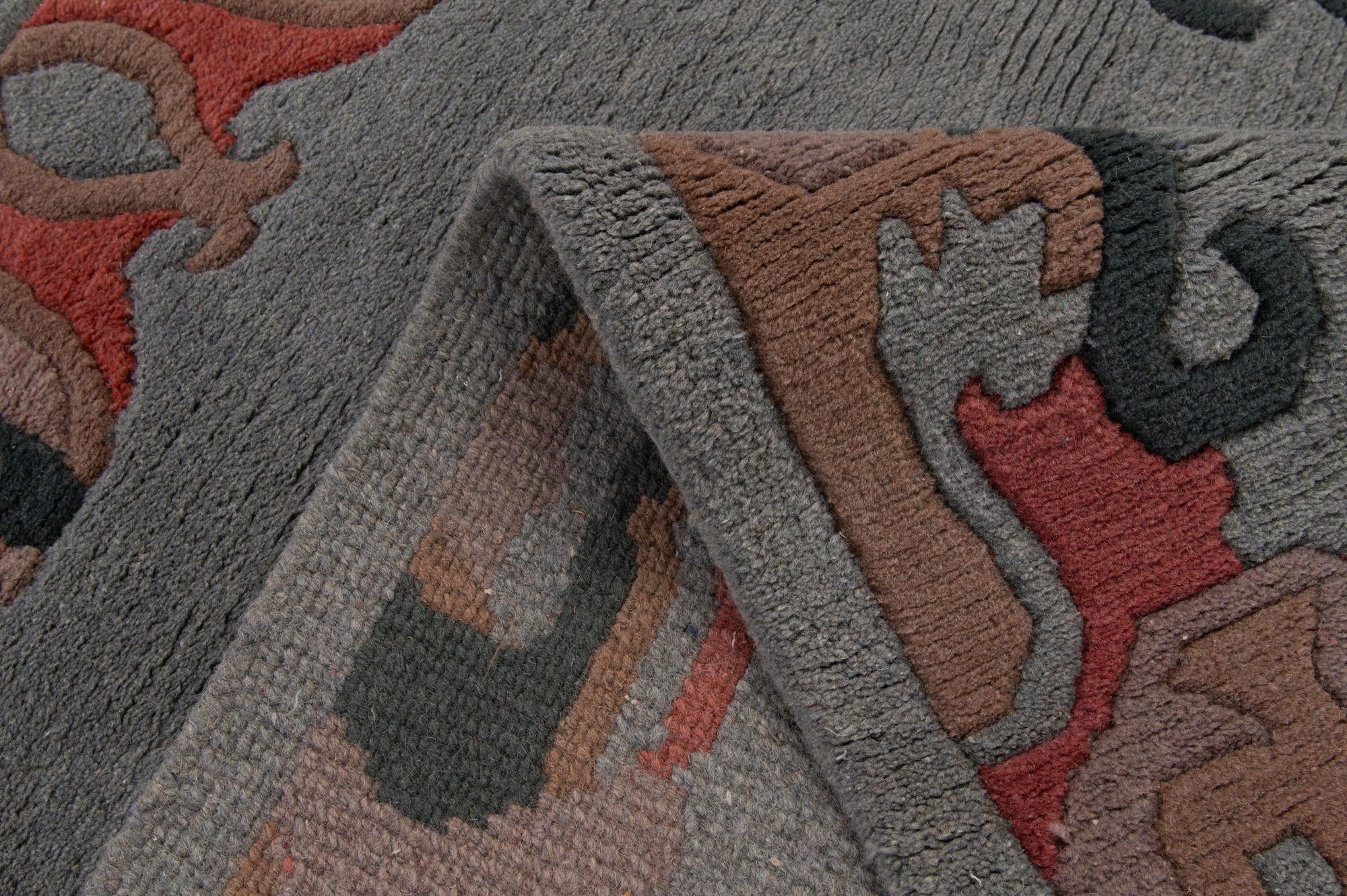 4' x 5' 10 Hand Knotted Tibet Wool Rug