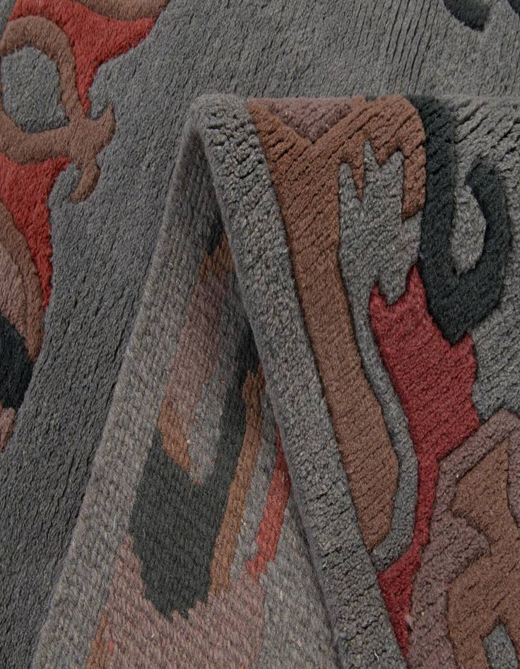 Detail image of 4' x 5' 10  Hand Knotted Tibet Wool Rug