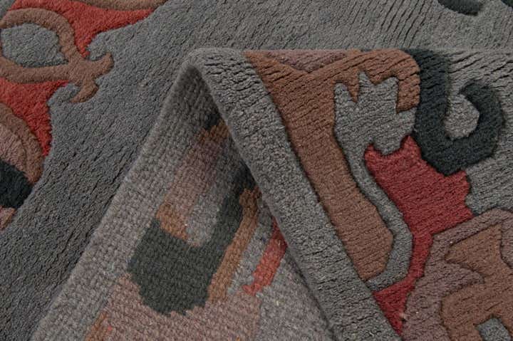 4' x 5' 10 Hand Knotted Tibet Wool Rug