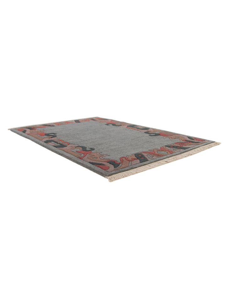 Detail image of 4' x 5' 10 Hand Knotted Tibet Wool Rug