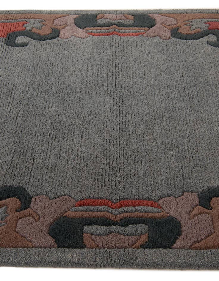 Detail image of 4' x 5' 10  Hand Knotted Tibet Wool Rug